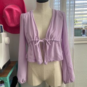 Urban outfitters purple velvet top